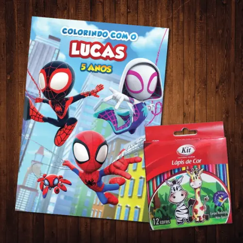 Spidey / Livro de Colorir / 15x21cm / Lápis de Cor
