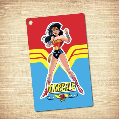 Tag Mulher Maravilha Clássica (4x6cm)