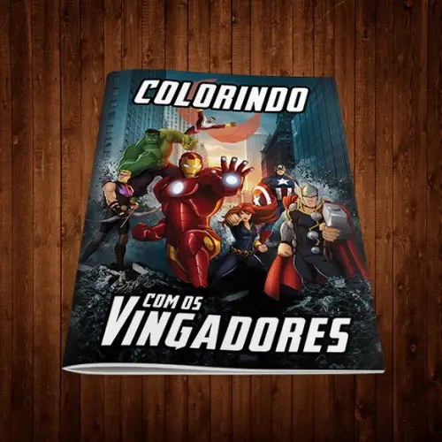 Vingadores / Livro de Colorir / 15x21cm / 12 Desenhos