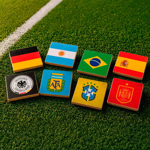 Jogo da Memória / Seleções da Copa / 10 Pares / Caixa mdf