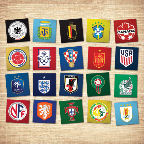 Jogo da Memória / Seleções da Copa / 10 Pares / Saquinho Organ