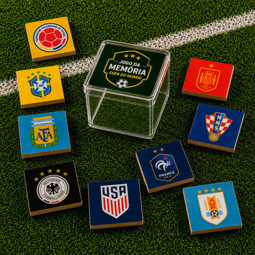 Seleções da Copa / Jogo da Memória / 8 Pares / Acrílico