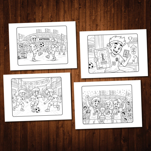 Enaldinho na Copa Seleção Brasileira / Livro de Colorir / Risqu