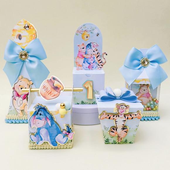 Kit Ursinho Pooh Aquarela Luxo 50 Peças