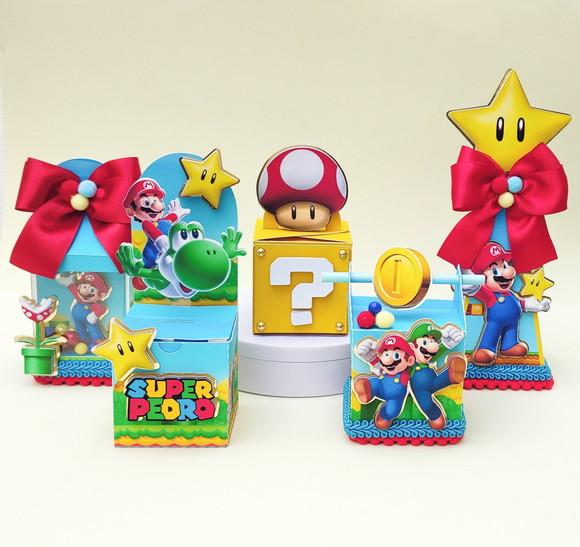 Kit Personalizados Super Mário Luxo 50 Peças