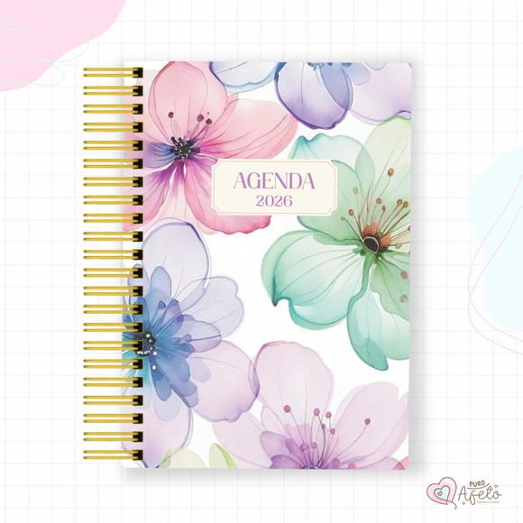 Agenda 2026 Personalizada Floral Colorida