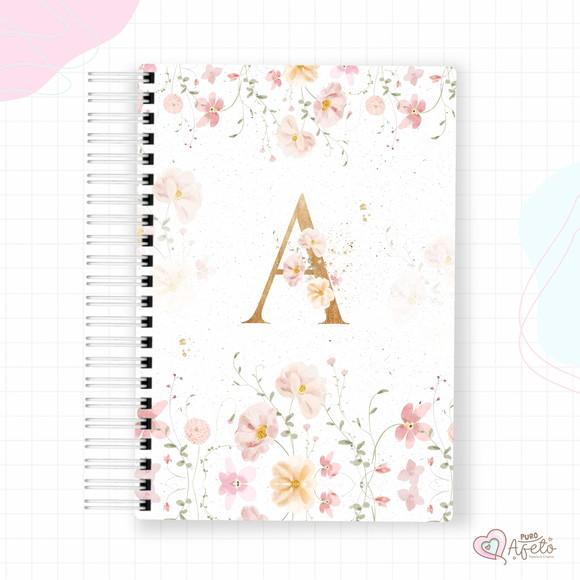 Agenda 2026 Personalizada Inicial Floral Alfabeto 2