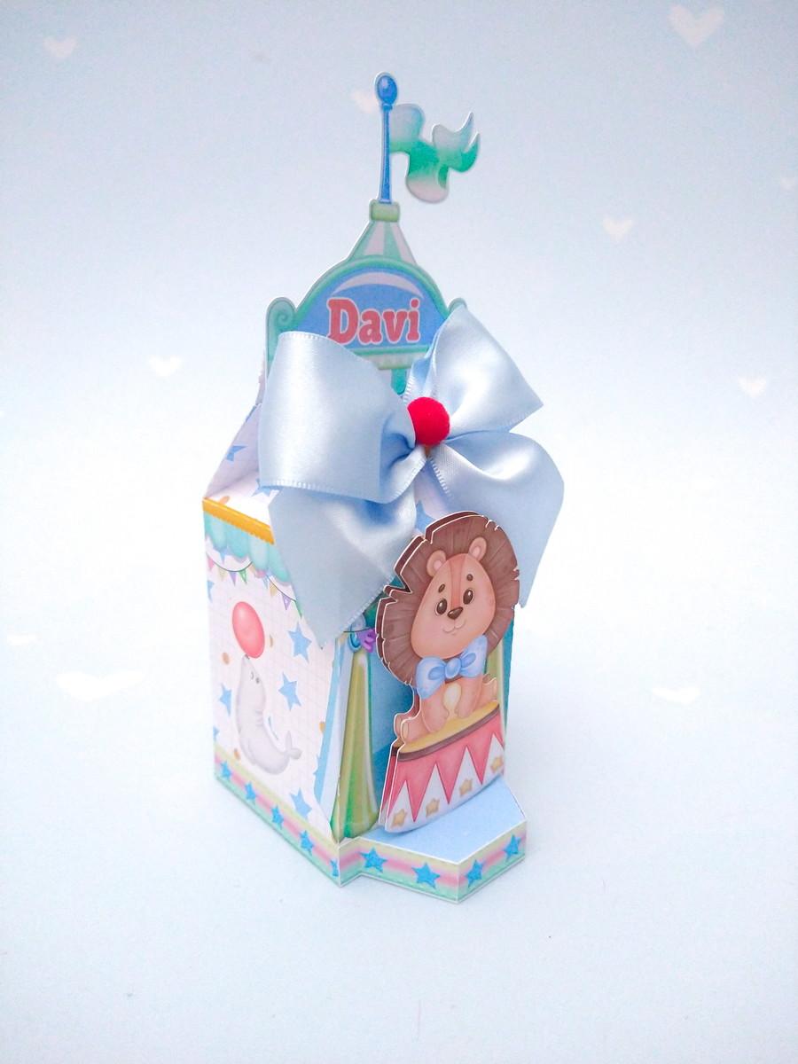 Kit Circo Azul Claro Menino Clássico 40 Peças