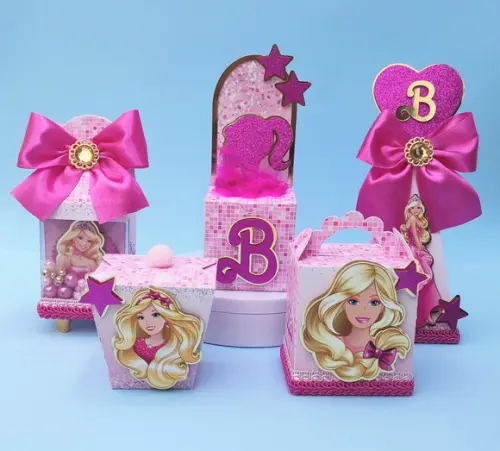 Kit Personalizados Barbie Luxo 50 Peças
