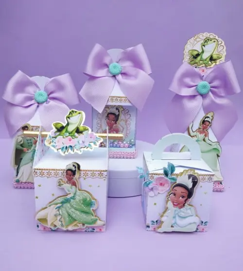 Kit a Princesa e o Sapo Tiana Luxo 50 Peças
