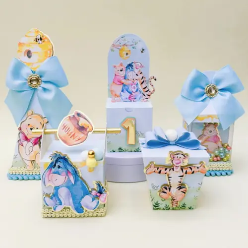 Kit Ursinho Pooh Aquarela Luxo 50 Peças