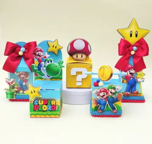 Kit Personalizados Super Mário Luxo 50 Peças