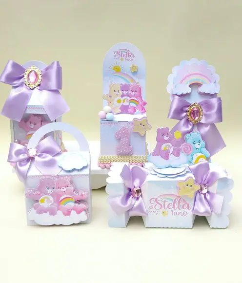 Kit Personalizados Ursinhos Carinhosos Luxo 50 Peças