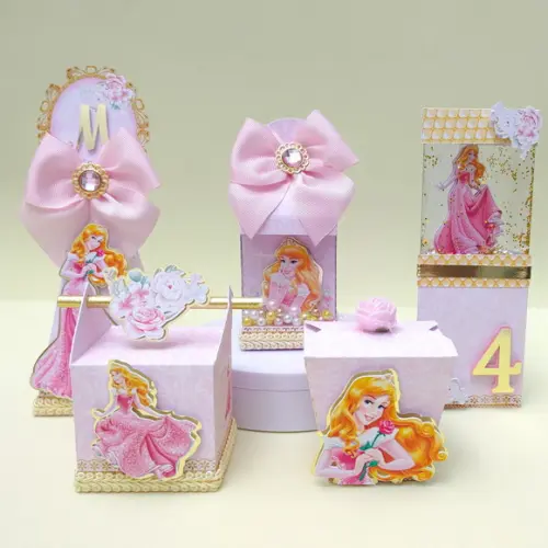 Kit a Bela Adormecida Princesa Aurora Luxo 50 Peças