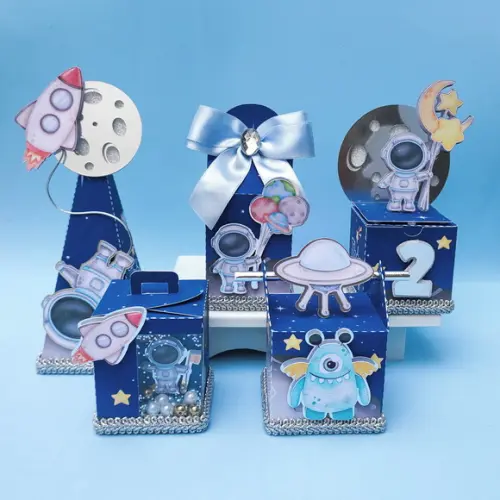 Kit Personalizados Astronauta Menino Luxo 50 Peças