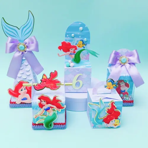 Kit a Pequena Sereia Ariel Luxo 50 Peças