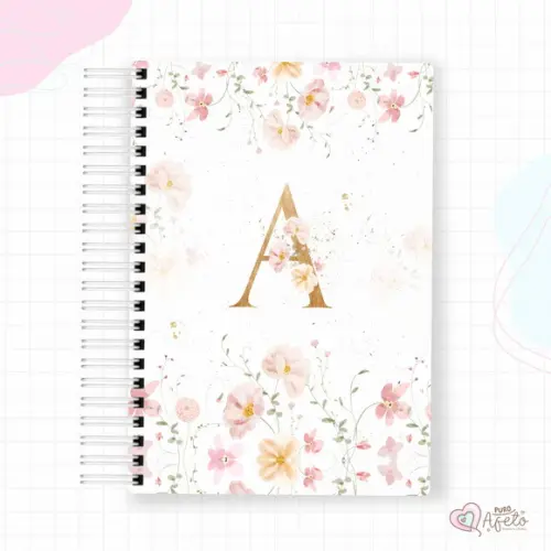 Agenda 2026 Personalizada Inicial Floral Alfabeto 2