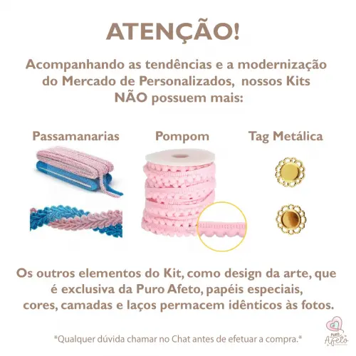 Kit Personalizados Encanto Luxo 50 Peças