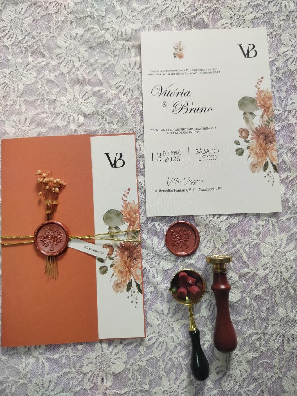 Convite casamento (mod. Vitoria e Bruno)