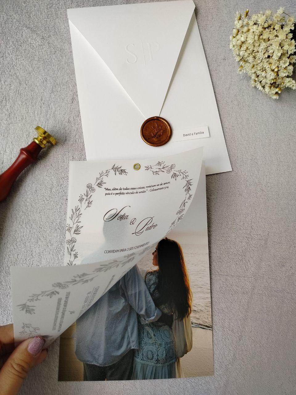 Convite de Casamento (mod. Foto - Sofia e Pedro)