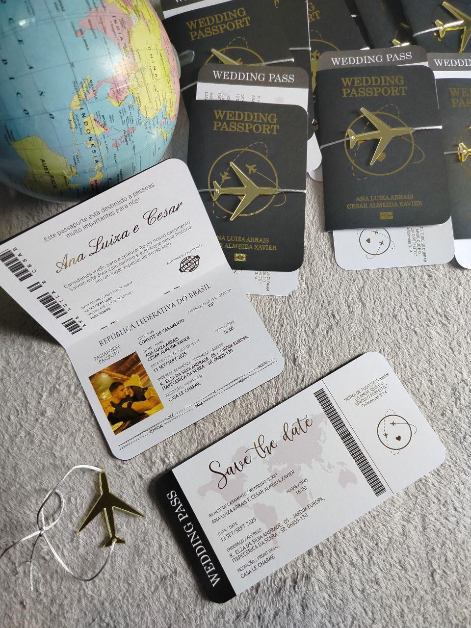 Convite Casamento - (mod. Passaporte)