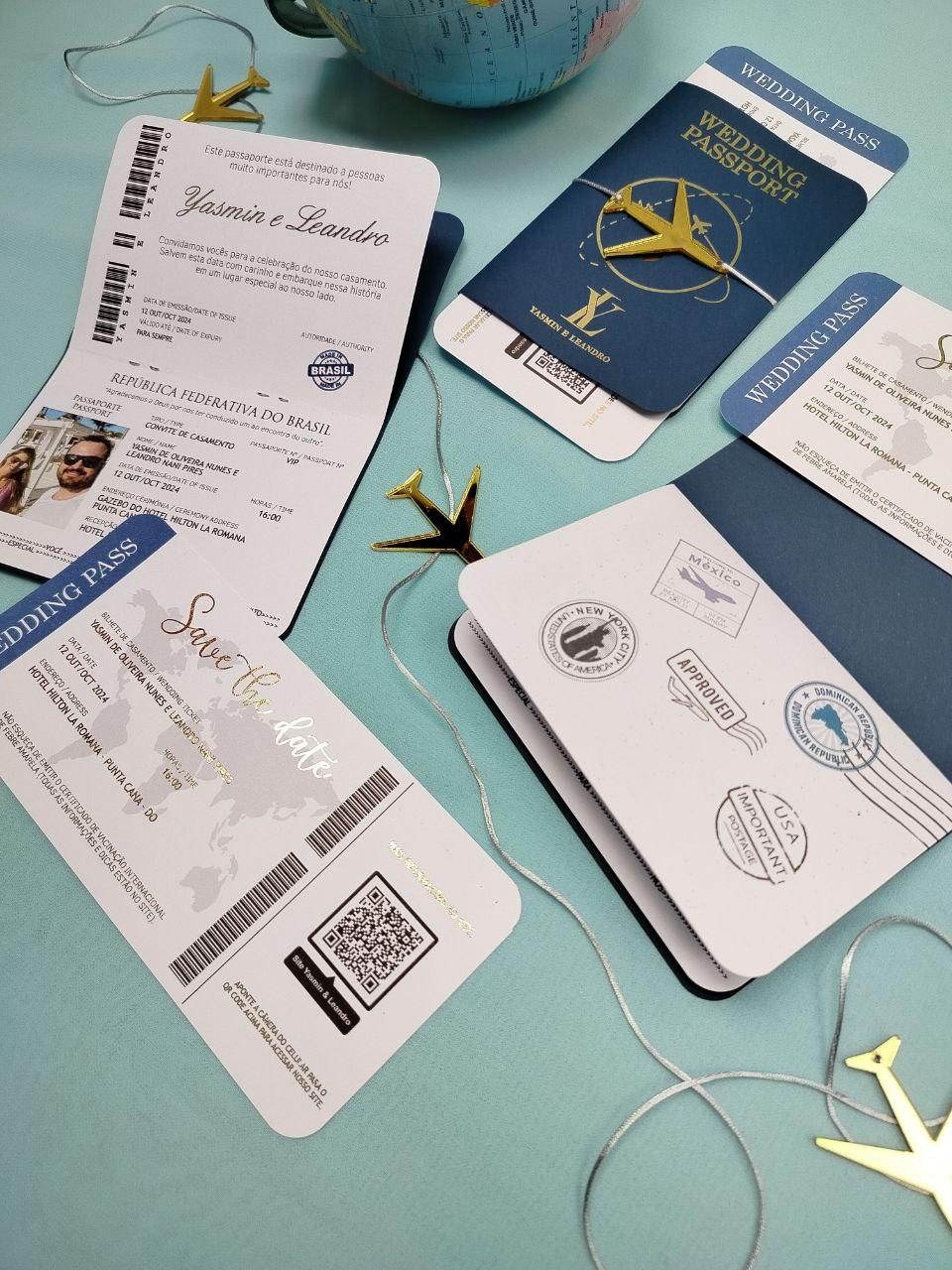 Convite Casamento - (mod. Passaporte)