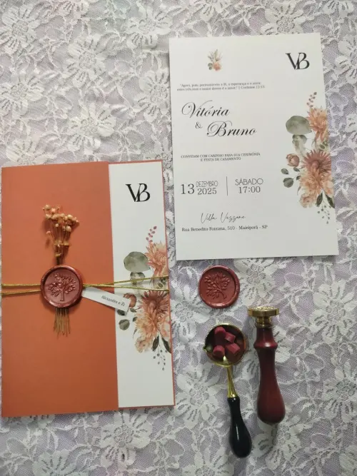 Convite casamento (mod. Vitoria e Bruno)