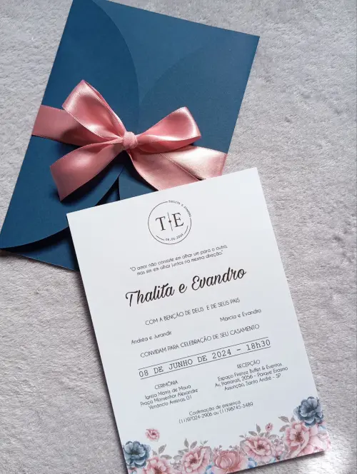 Convite Envelope Janela - (mod. Talita e Evandro)