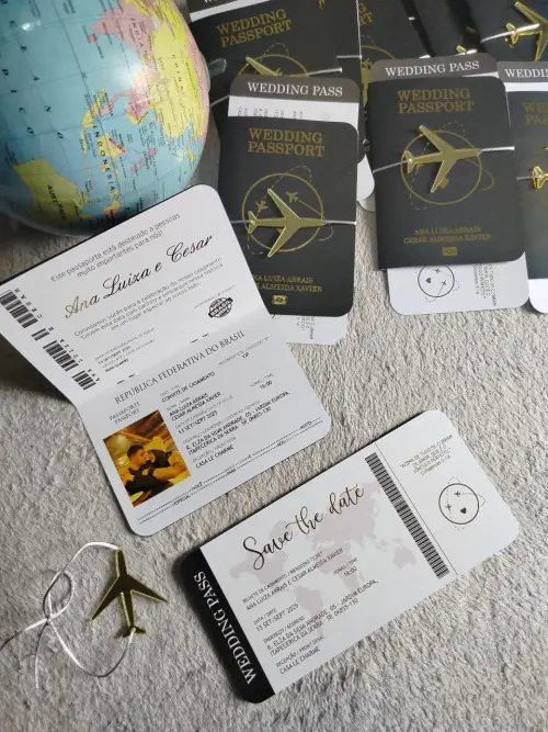 Convite Casamento - (mod. Passaporte)