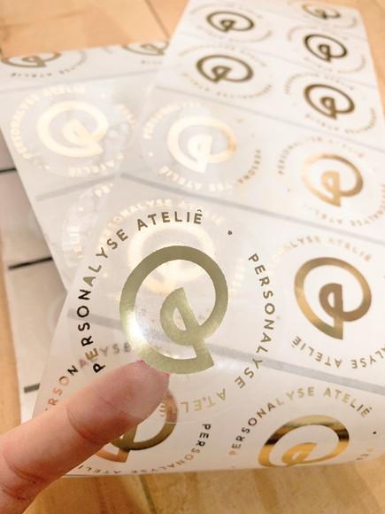 1000 Adesivo Transparente Hot Stamping 4cm Dourado