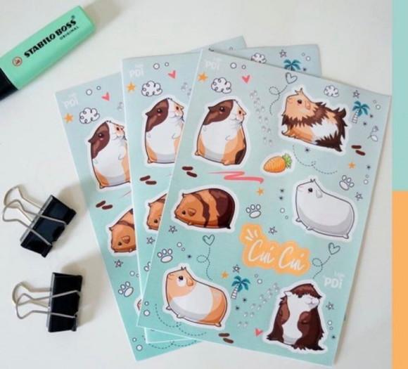 150 Cartela de Adesivos Personalizada A5 15x21 com Sua Arte