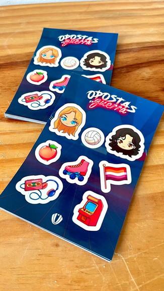 220 Cartela de Adesivo Personalizada A6 em Vinil