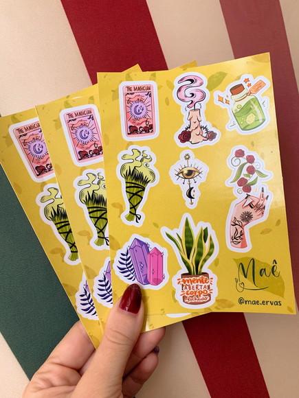 250 Cartela de Adesivo Personalizada A6 em Vinil