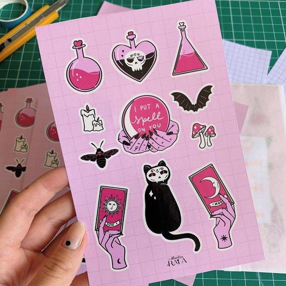 30 Cartela de Adesivos Personalizada A6 10x15 com a Sua Arte