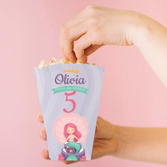 50 Caixa de Pipoca Personalizada