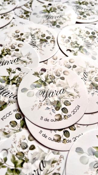 50 Tag Redonda 6cm com Furo Personalizada com Sua Arte