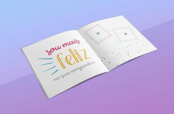 Álbum de Figurinhas Presente Criativo Amizade Natal