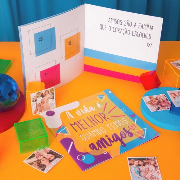 Álbum de Figurinhas Presente Criativo Amizade Natal