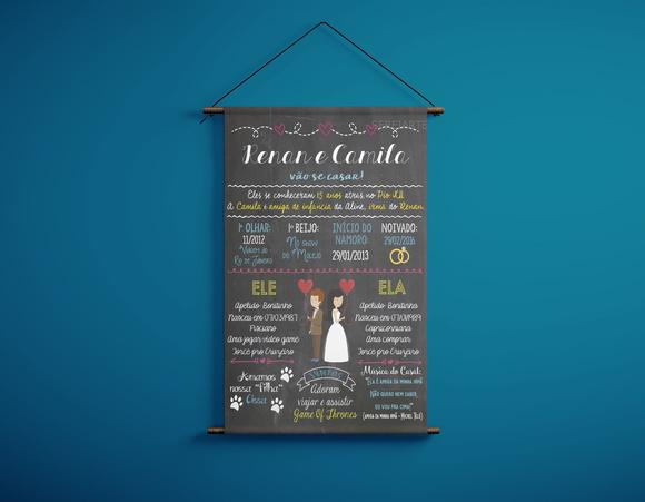 Banner Personalizado Casamento E Noivado 70x120cm