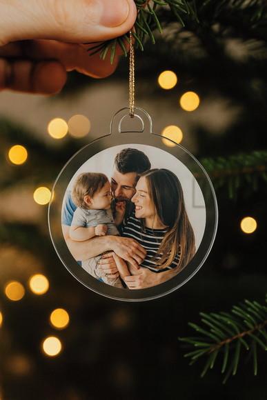 Bola de Natal Personalizada com Foto | Kit 6 Unidades