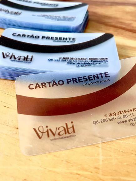 Cartão de Visita Transparente - 50 Unidades
