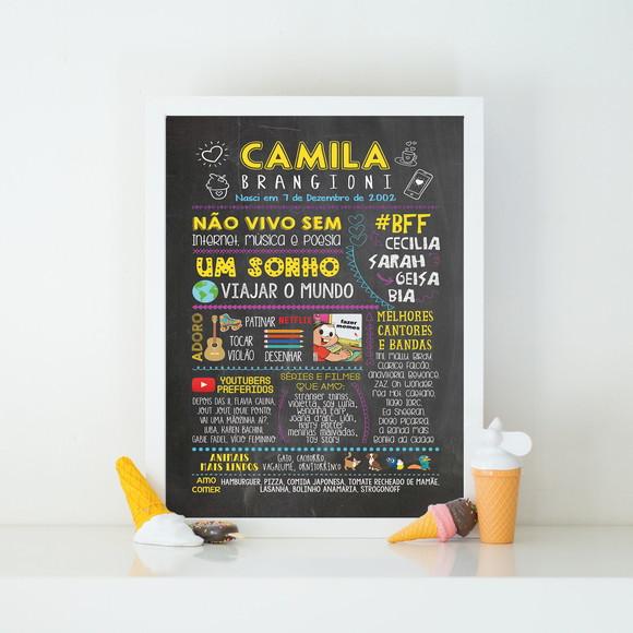 Chalkboard 15 anos PVC A1