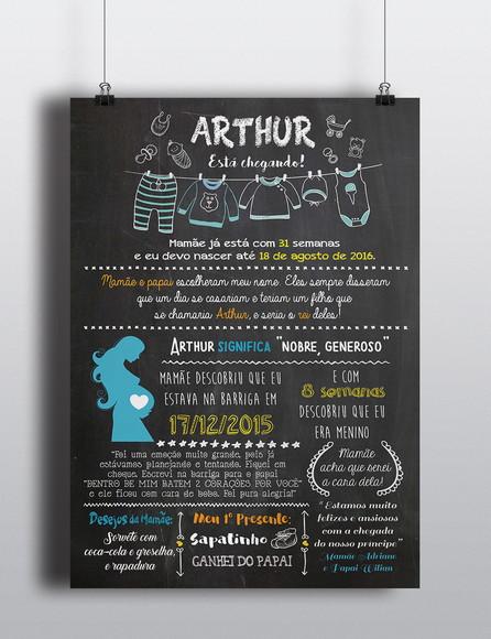 Chalkboard Bebê - Arte Digital