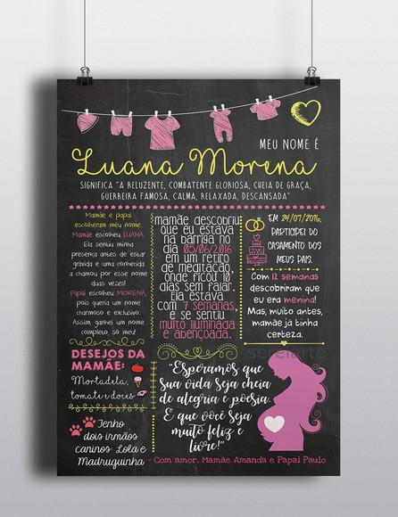 Chalkboard Bebê - Arte Digital