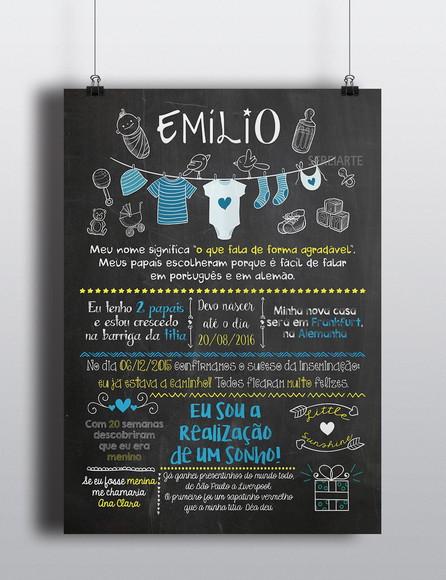 Chalkboard Bebê - Arte Digital