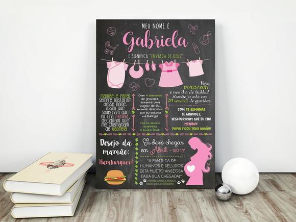 Chalkboard Bebê A3 em PVC