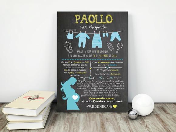 Chalkboard Bebê A3 em PVC
