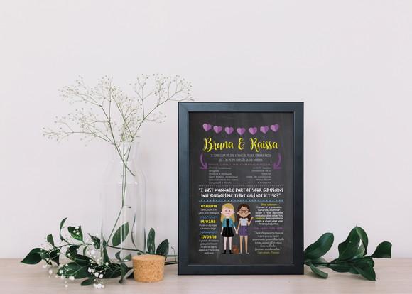 Chalkboard Casal A4 + Moldura