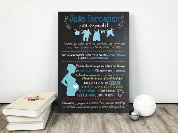 Chalkboard Bebê A3 em PVC