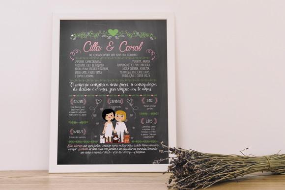 Chalkboard Casamento A3 + Moldura